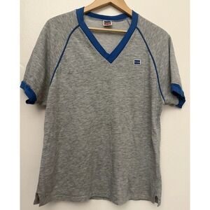 VTG 80's Levi's made in USA Short Sleeves Sweatshirt Blue Trim‎ Sz XL